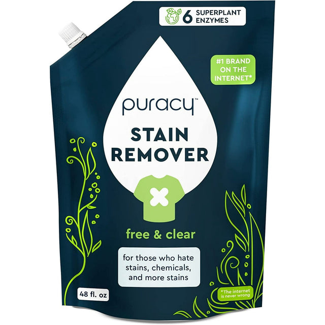 Puracy Laundry Stain Remover Refill, Free & Clear, 48 fl.oz. J2